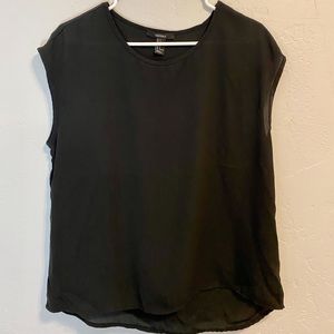 Forever 21 black chiffon blouse